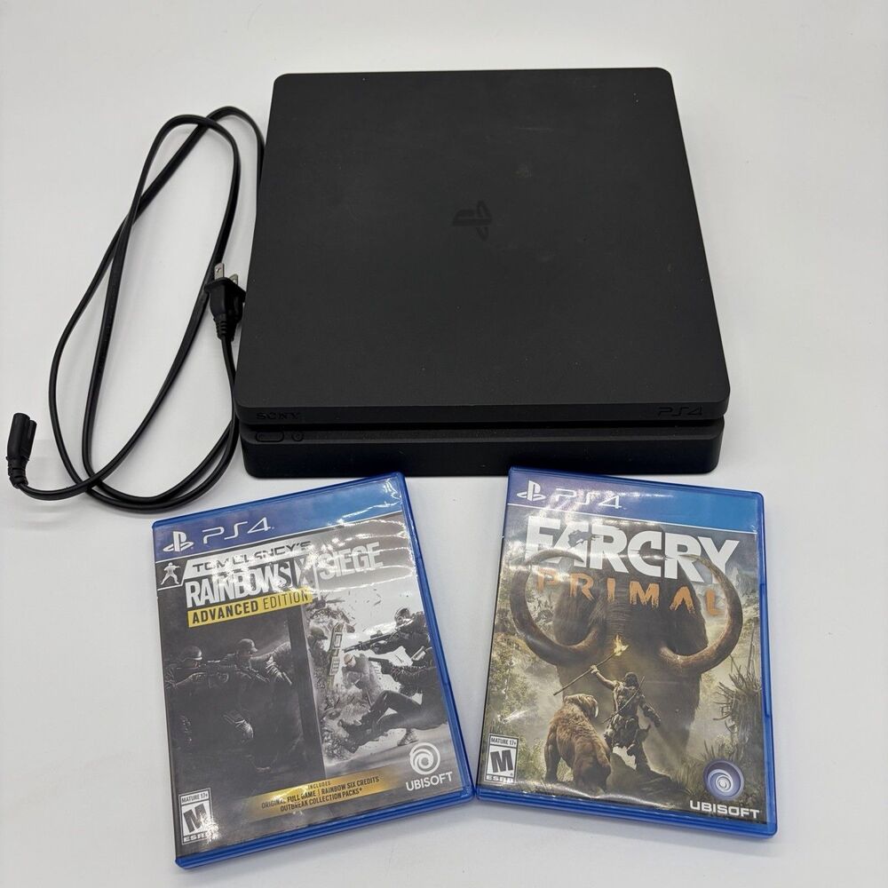Sony PS4 Slim Console Bundle 2 Games Rainbow Six Siege Far Cry Primal